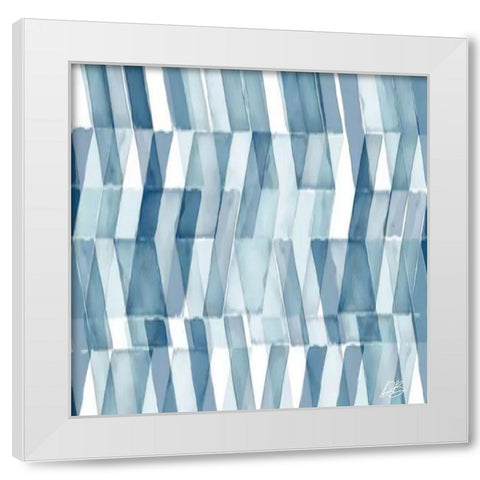Blue Geometric 2 White Modern Wood Framed Art Print by Brown, Denise