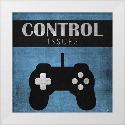 Control Issues 2 White Modern Wood Framed Art Print by Brown, Denise