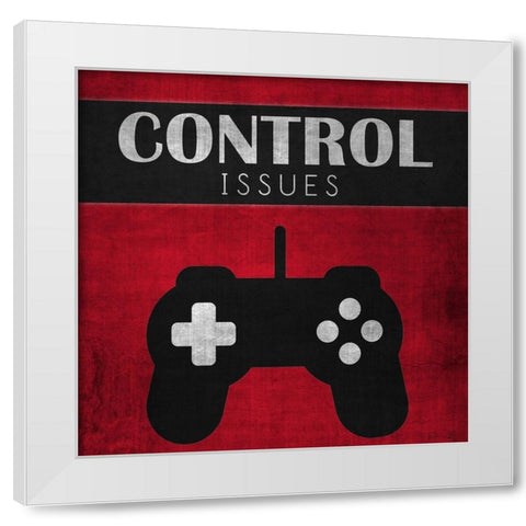 Control Issues Red White Modern Wood Framed Art Print by Brown, Denise