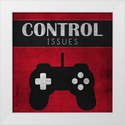 Control Issues Red White Modern Wood Framed Art Print by Brown, Denise