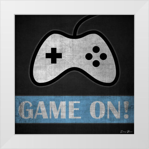 Game On 3 White Modern Wood Framed Art Print by Brown, Denise