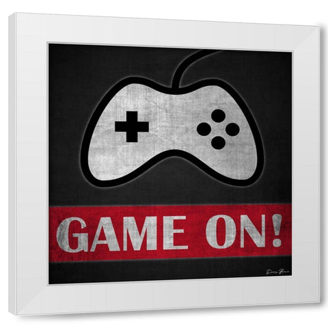 Game On 2 Red White Modern Wood Framed Art Print by Brown, Denise