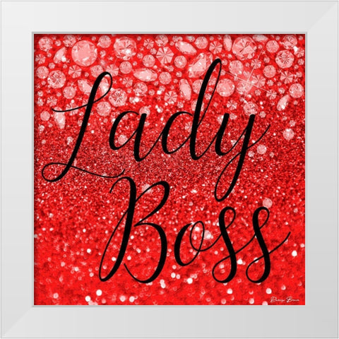 Lady Boss 2 White Modern Wood Framed Art Print by Brown, Denise