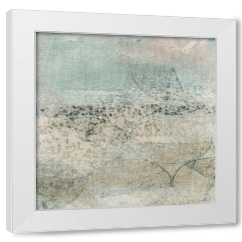 Geo Abstract White Modern Wood Framed Art Print by Brown, Denise