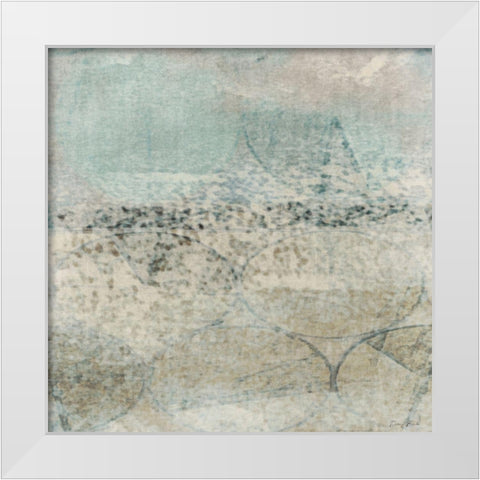 Geo Abstract White Modern Wood Framed Art Print by Brown, Denise