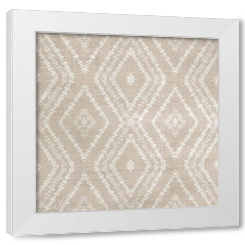 Pattern White Modern Wood Framed Art Print by Brown, Denise
