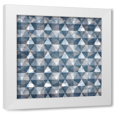 Blue Tile 2 White Modern Wood Framed Art Print by Brown, Denise