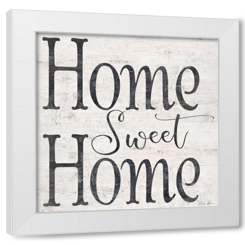 Home Sweet Home White Modern Wood Framed Art Print by Brown, Denise