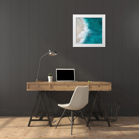 Tide White Modern Wood Framed Art Print by Brown, Denise