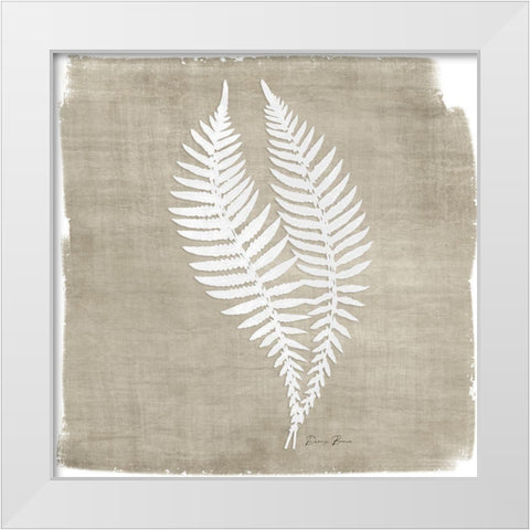 Natures Fern 2 White Modern Wood Framed Art Print by Brown, Denise