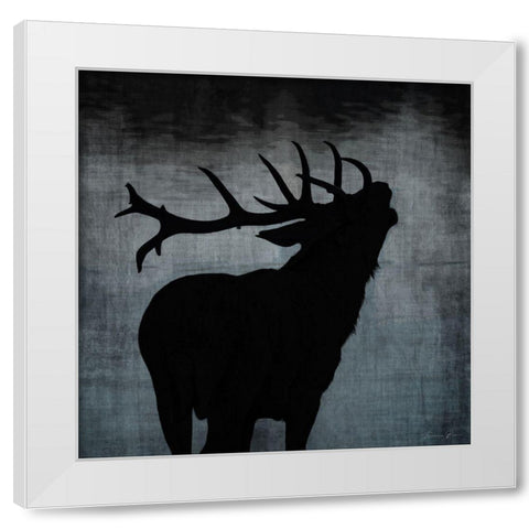 The Call White Modern Wood Framed Art Print by Brown, Denise