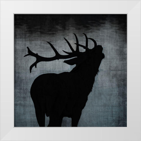 The Call White Modern Wood Framed Art Print by Brown, Denise