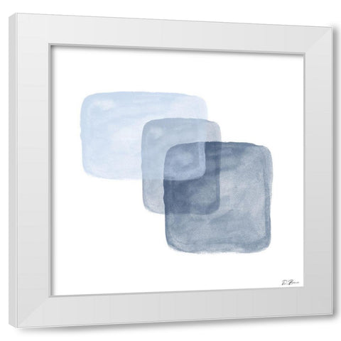 Blue Overlay 2 White Modern Wood Framed Art Print by Brown, Denise