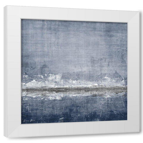 Navy Hue 1 White Modern Wood Framed Art Print by Brown, Denise