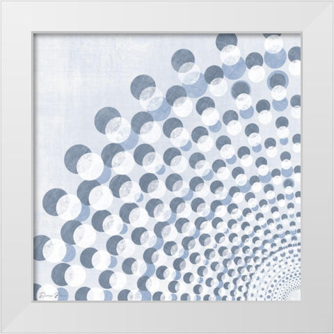 Geometric Circles 1 White Modern Wood Framed Art Print by Brown, Denise