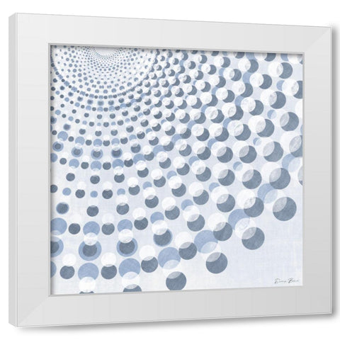 Geometric Circles 2 White Modern Wood Framed Art Print by Brown, Denise