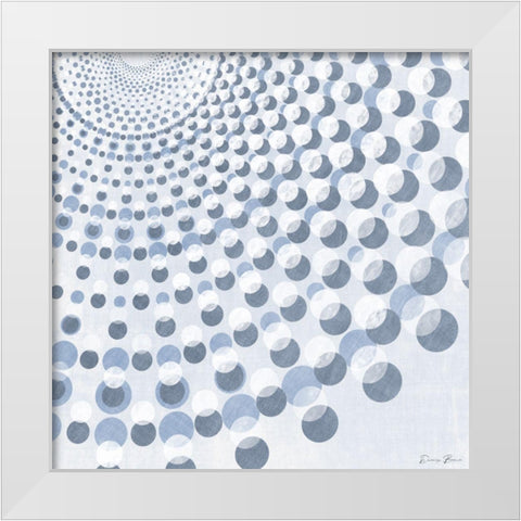 Geometric Circles 2 White Modern Wood Framed Art Print by Brown, Denise