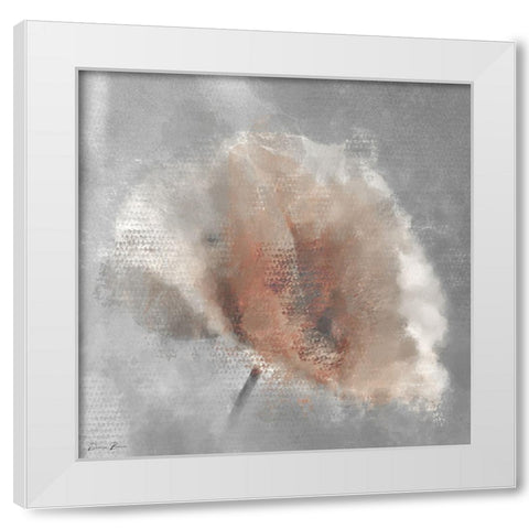 Single Poppy 1 White Modern Wood Framed Art Print by Brown, Denise