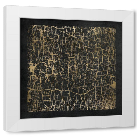 Crackle 1 White Modern Wood Framed Art Print by Brown, Denise