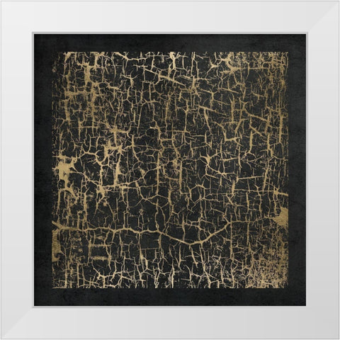 Crackle 1 White Modern Wood Framed Art Print by Brown, Denise