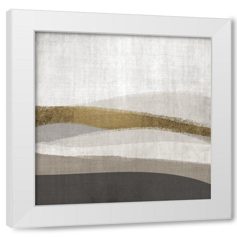 Golden Range 1 White Modern Wood Framed Art Print by Brown, Denise