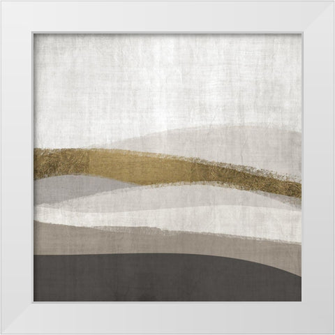Golden Range 1 White Modern Wood Framed Art Print by Brown, Denise