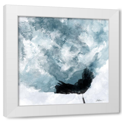 Watercolor Tulip White Modern Wood Framed Art Print by Brown, Denise
