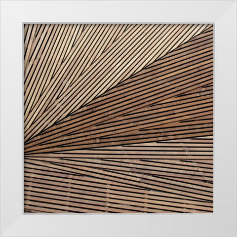 Geometric Wood 1 White Modern Wood Framed Art Print by Brown, Denise