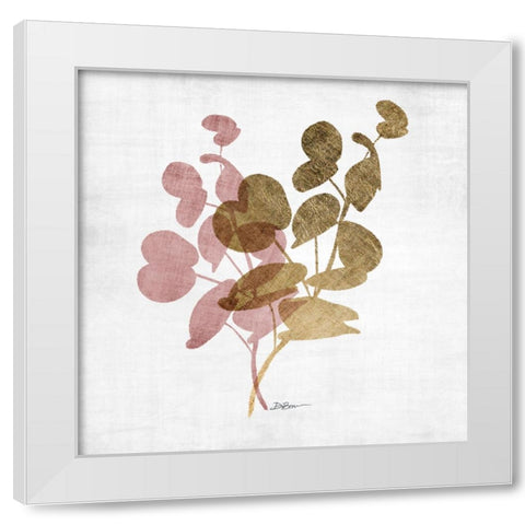 Blush Foliage 1 White Modern Wood Framed Art Print by Brown, Denise