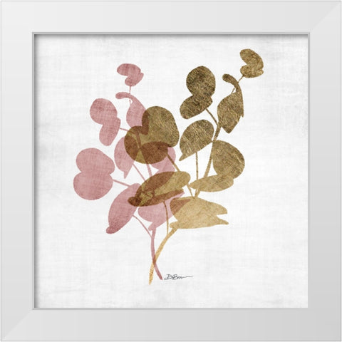 Blush Foliage 1 White Modern Wood Framed Art Print by Brown, Denise