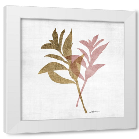 Blush Foliage 2 White Modern Wood Framed Art Print by Brown, Denise