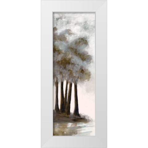 Wooded Vista 1 White Modern Wood Framed Art Print by Charest, Doris