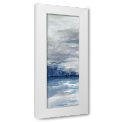 Stormy Shores 3 White Modern Wood Framed Art Print by Charest, Doris