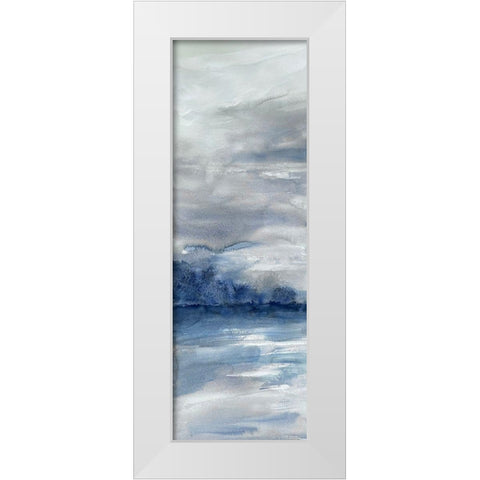 Stormy Shores 3 White Modern Wood Framed Art Print by Charest, Doris