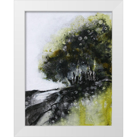 Dense Forest Edge 1620 White Modern Wood Framed Art Print by Charest, Doris