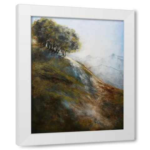 Steep Hill 1620 White Modern Wood Framed Art Print by Charest, Doris