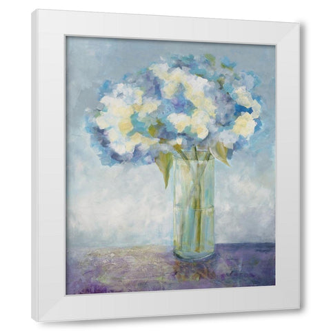 Blue On Blue White Modern Wood Framed Art Print by Charest, Doris