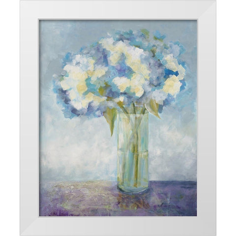 Blue On Blue White Modern Wood Framed Art Print by Charest, Doris