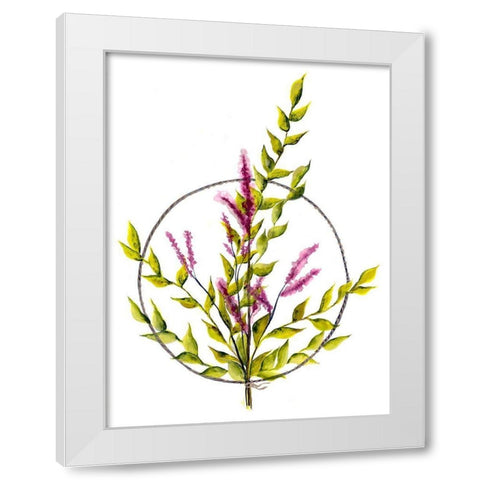 Floral Peace White Modern Wood Framed Art Print by Charest, Doris