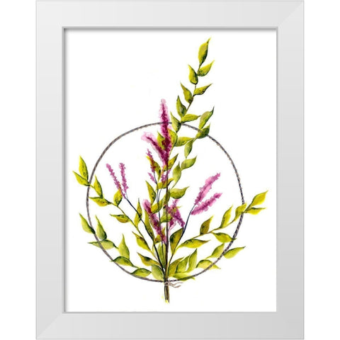 Floral Peace White Modern Wood Framed Art Print by Charest, Doris