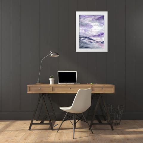 Purple Wind 1 White Modern Wood Framed Art Print by Charest, Doris