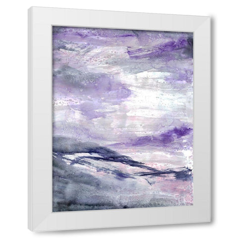 Purple Wind 1 White Modern Wood Framed Art Print by Charest, Doris
