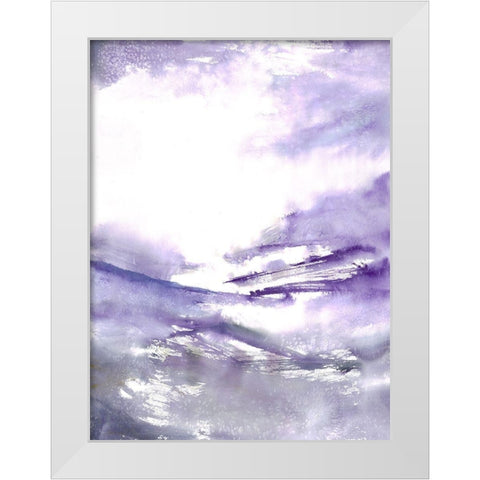 Purple Wind 3 White Modern Wood Framed Art Print by Charest, Doris
