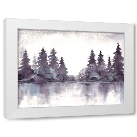 Purple Forest White Modern Wood Framed Art Print by Charest, Doris