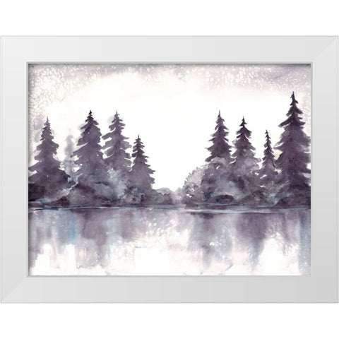 Purple Forest White Modern Wood Framed Art Print by Charest, Doris