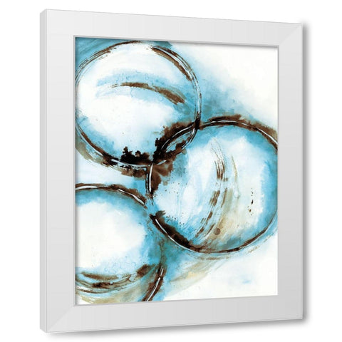 Blue Blowout 5 White Modern Wood Framed Art Print by Charest, Doris