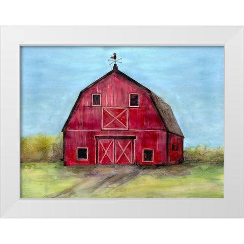 Relaxing Barn 2 White Modern Wood Framed Art Print by Charest, Doris