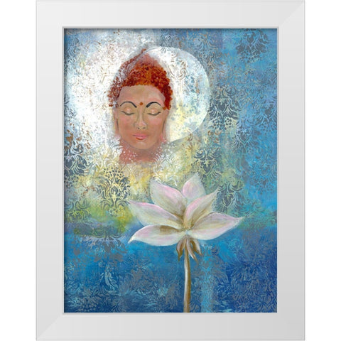 Calm Meditation White Modern Wood Framed Art Print by Charest, Doris