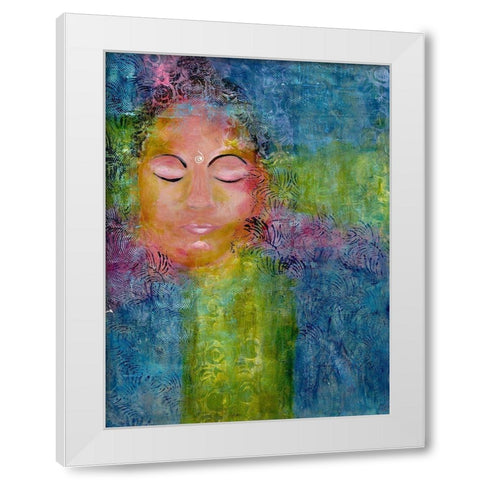 Calm Meditation 3 White Modern Wood Framed Art Print by Charest, Doris