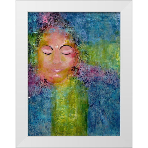 Calm Meditation 3 White Modern Wood Framed Art Print by Charest, Doris